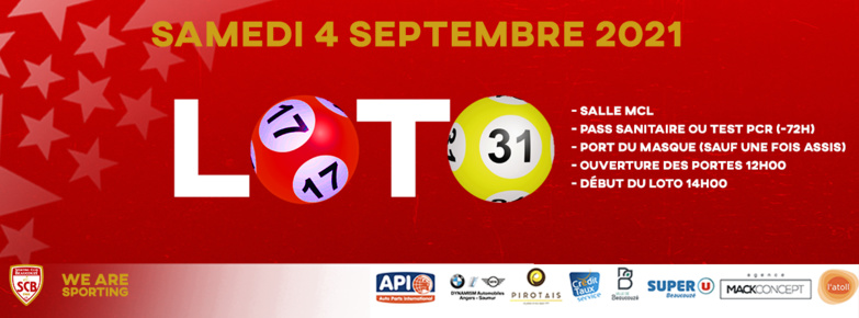 LOTO ce samedi 4 septembre à Beaucouzé