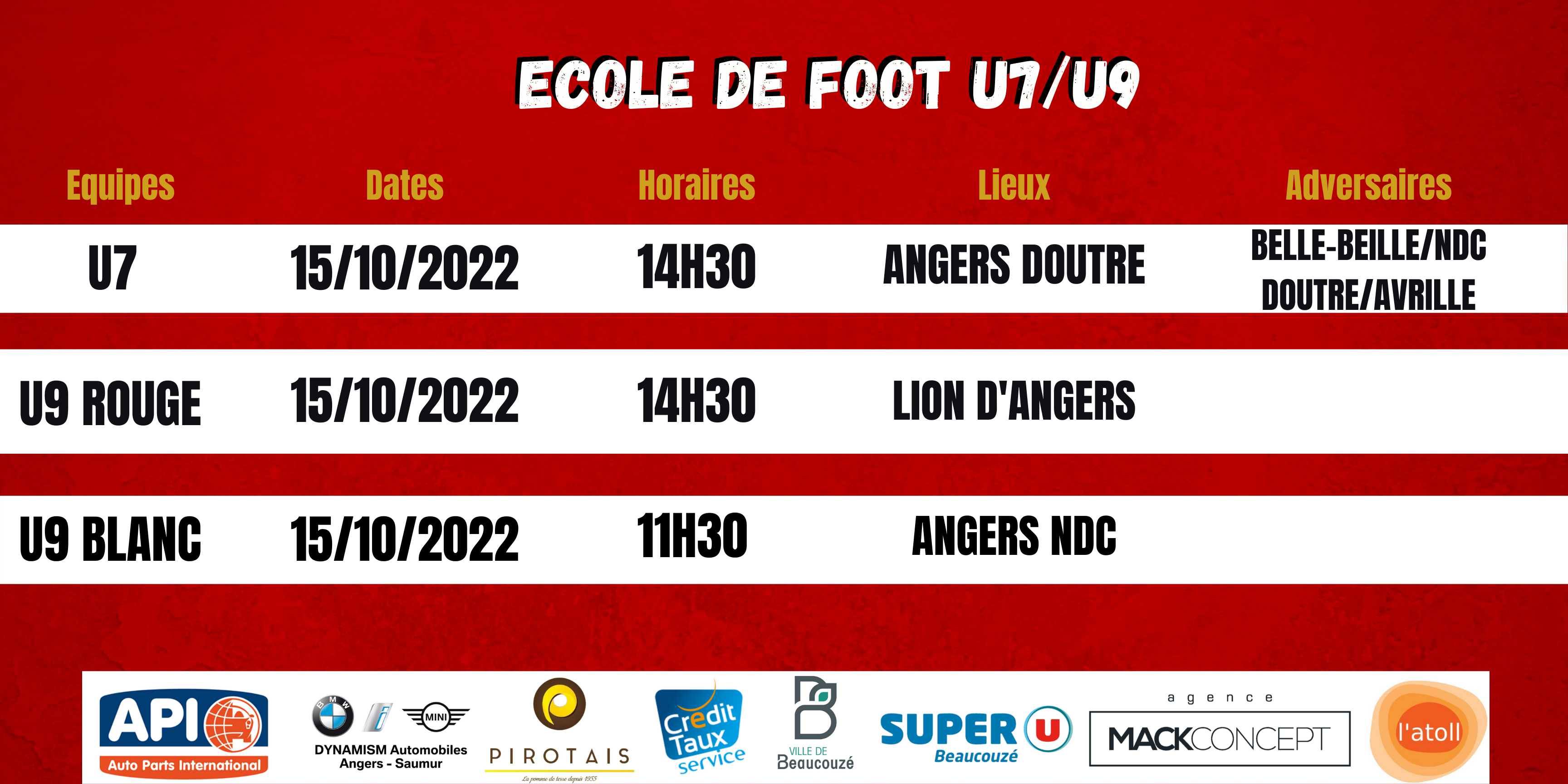 Agenda du week-end !