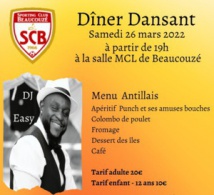 Dîner-Dansant Samedi 26 mars 2022 !