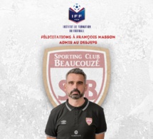 François MASSON admis au DESJEPS !